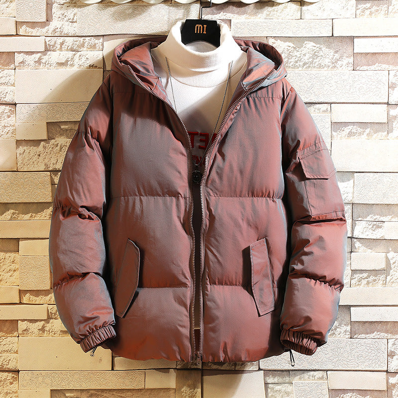 Reflective Hooded Cardigan - Loose Fit Zipper Jacket