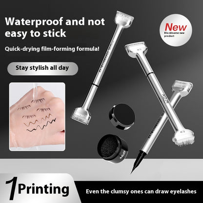 Double-Headed Eyelash Stamp Pen - Waterproof Long-Lasting Eyeliner