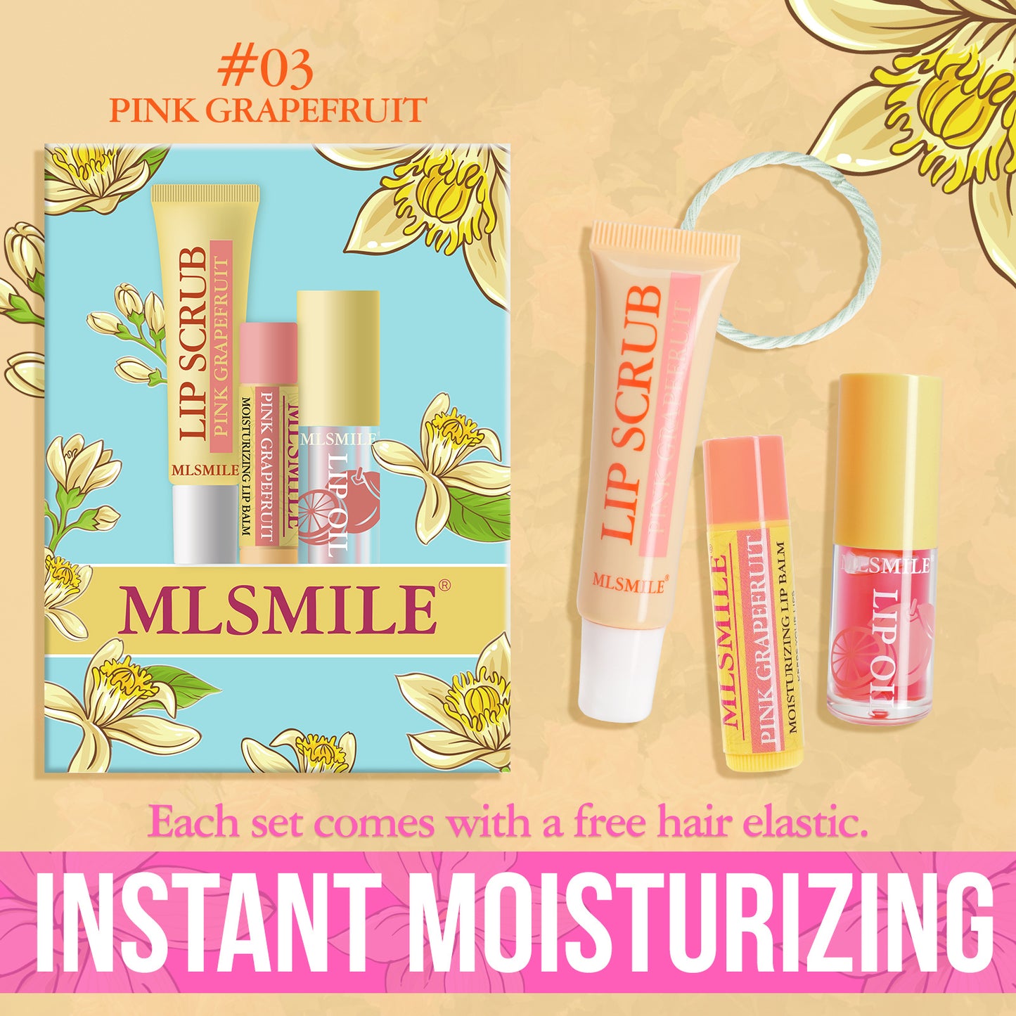 Complete Lip Care Set - Balm, Scrub & Oil Gift Set