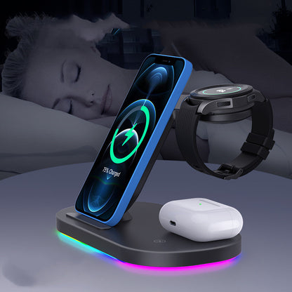 3-in-1 Wireless Charging Station for Phone, Watch & Earbuds