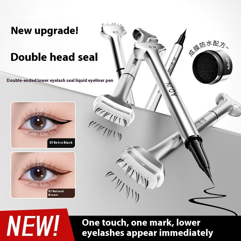 Double-Headed Eyelash Stamp Pen - Waterproof Long-Lasting Eyeliner