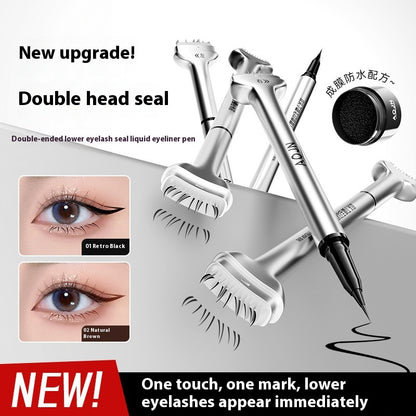 Double-Headed Eyelash Stamp Pen - Waterproof Long-Lasting Eyeliner