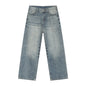 Loose Straight Washed Cotton Jeans