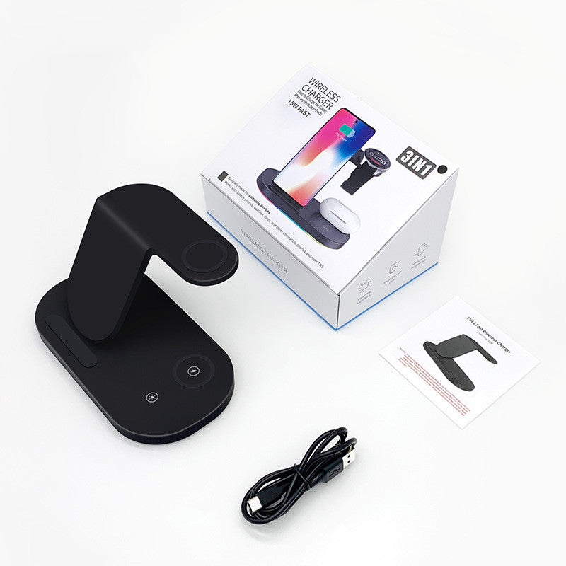 3-in-1 Wireless Charging Station for Phone, Watch & Earbuds