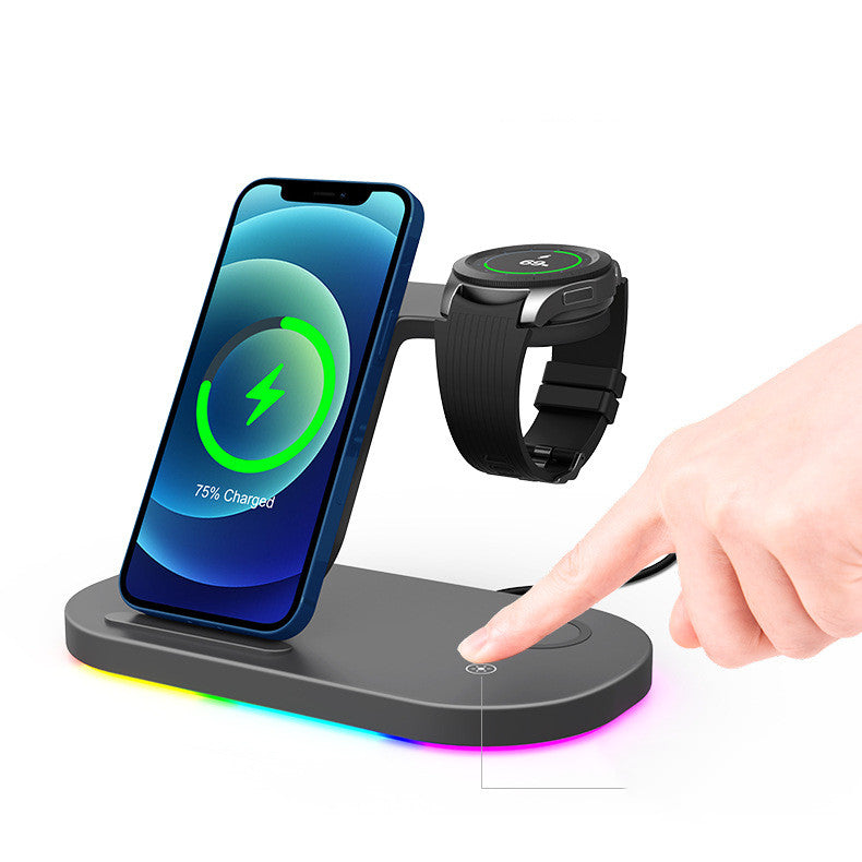 3-in-1 Wireless Charging Station for Phone, Watch & Earbuds