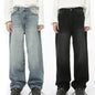 Loose Straight Washed Cotton Jeans