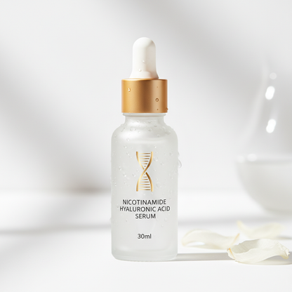 Nicotinamide hyaluronic acid serum bottle - premium skincare