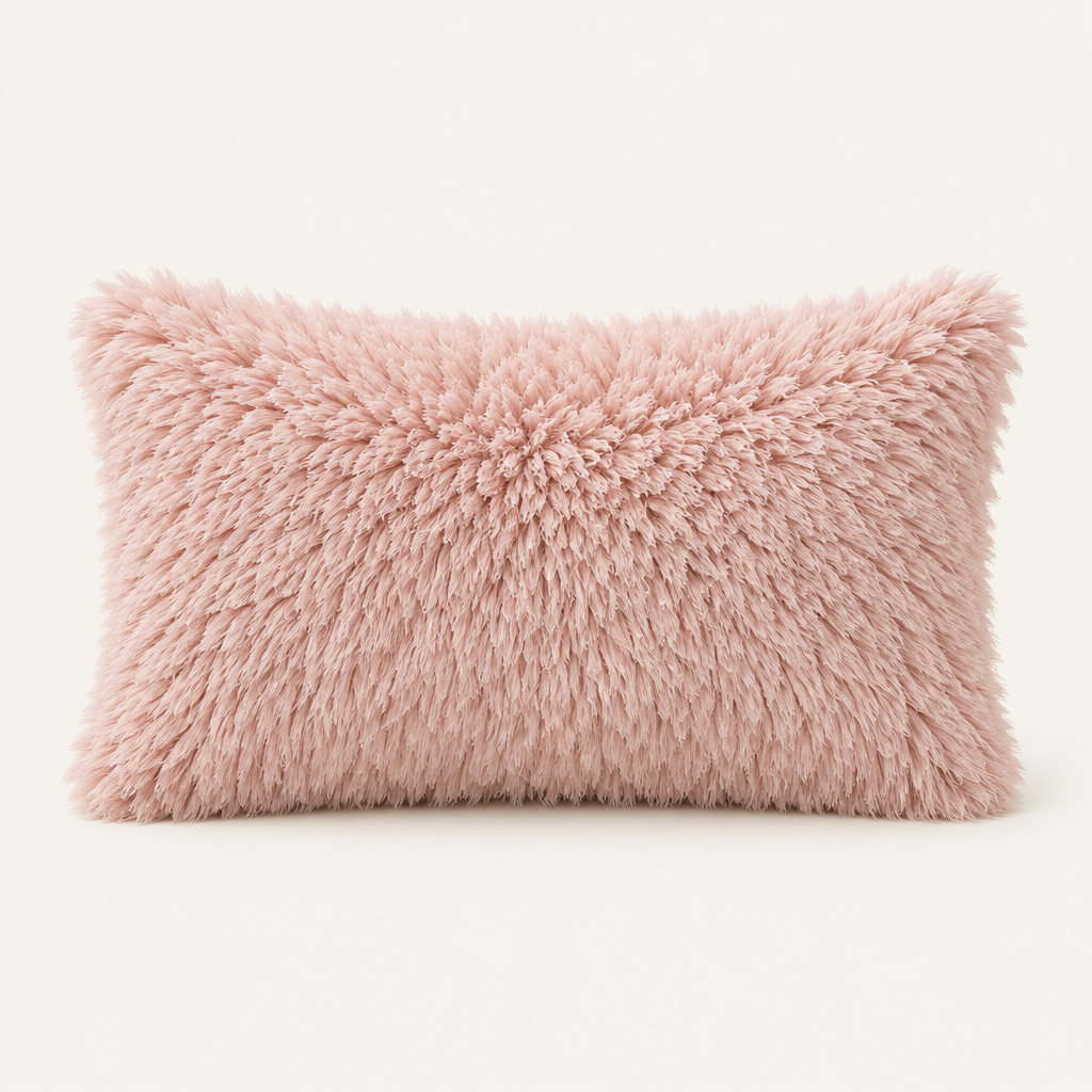 Fluffy pillow accent studio shot