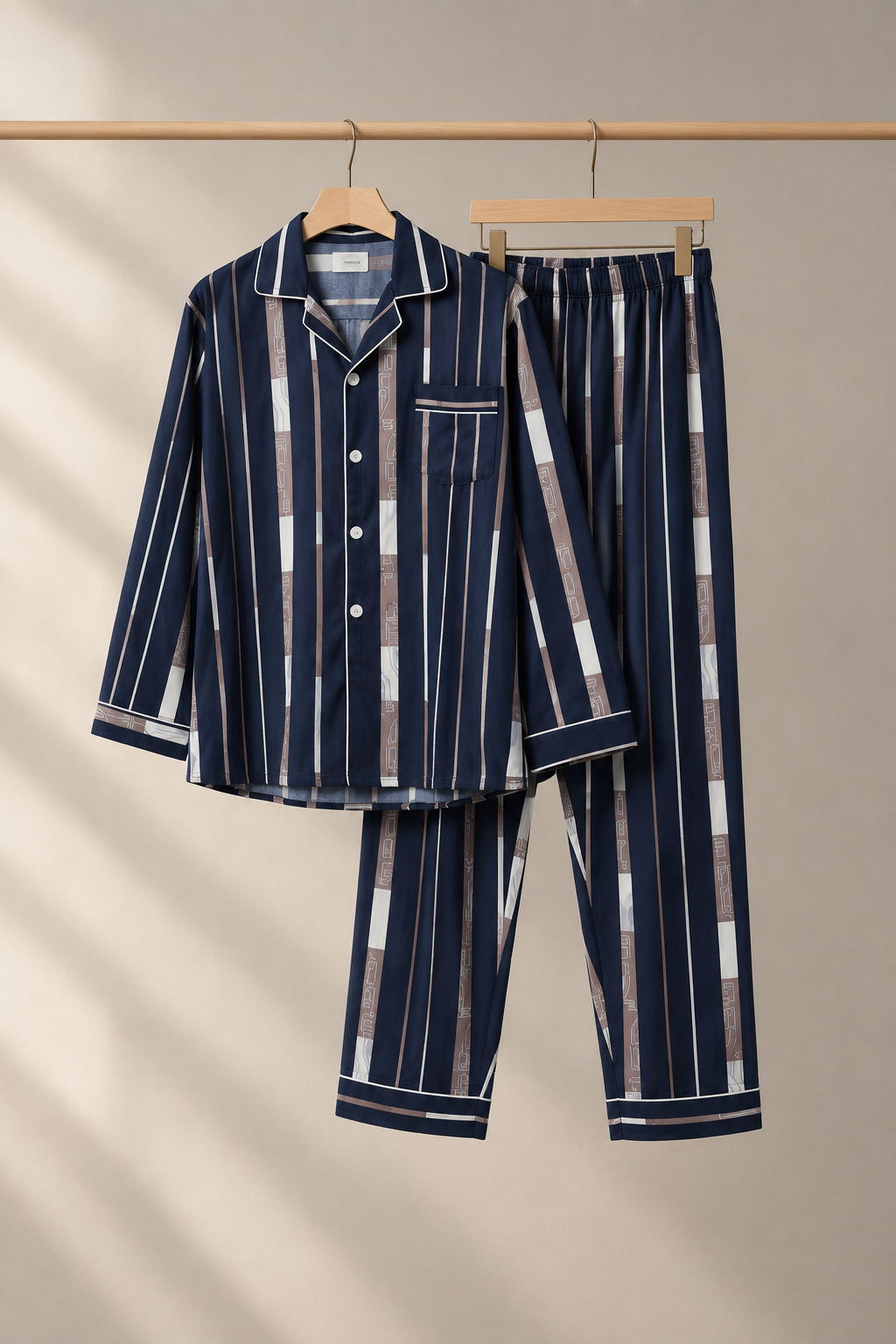 Style905 pajama set on hangers, logo removed