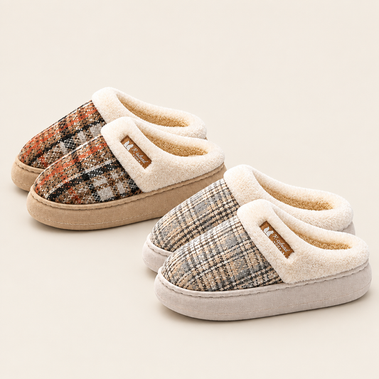 Thick-soled slippers studio shot
