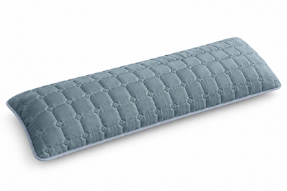 Quilted Long Double Pillowcase in Threepointed Star, white background