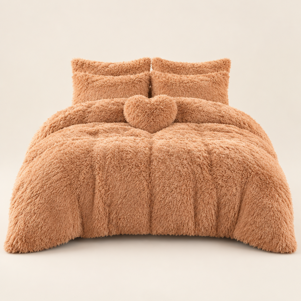 Fleece bedding set studio shot